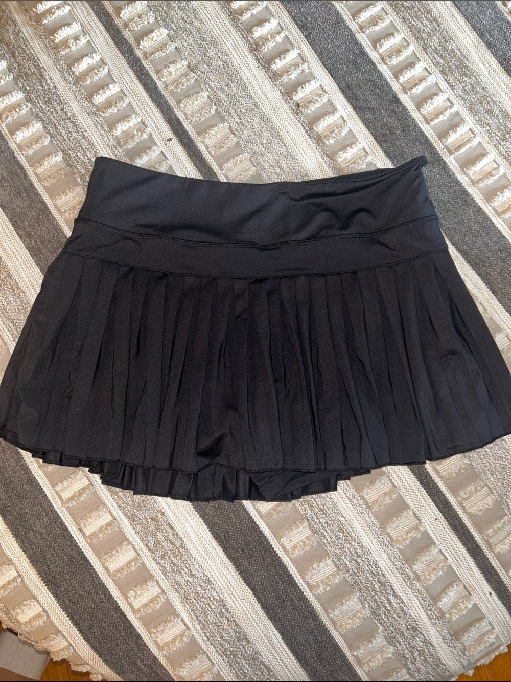 Goldhinge Black Pleated Performance Skort - Women